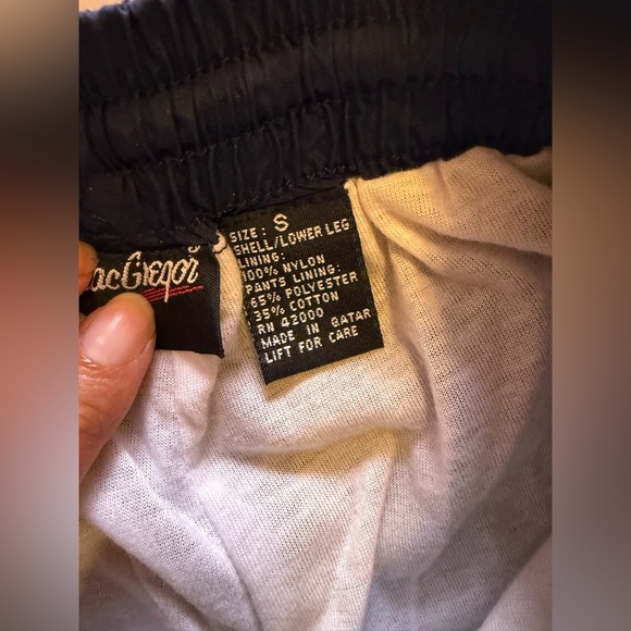 MacGregor‎ Nylon Jogging Pants size S blue sport pants  ankle zipper pockets - Picture 9 of 16